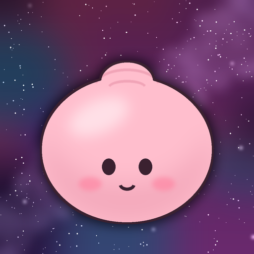 The Squishiverse app icon: a smiling pink bun in a starry purple sky